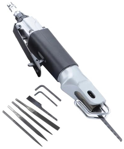Strong Type Pneumatic Reciprocating File Saw Wood Air Cutter 10mm Stroke Dual Purpose Metal Surface Process with Six Accessory