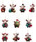 10 Stück Weihnachtsmütze Schwein Dekoration Schöne Cartoon Schwein Auto Anhänger Hängende Dekoration für XmasTree Anhänger Home Party Geschenk Auto Anhänger