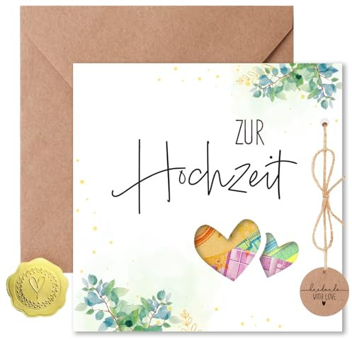 Sugeru Hochzeitskarte, Geldgeschenk Hochzeit mit Umschlägen | Hochzeitsgeschenke für Brautpaar | Karte Hochzeits, Hochzeitsgeschenk Geld, Glück verschenken für Hochzeits Brautpaar