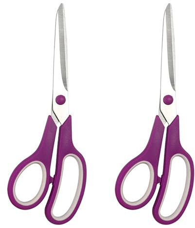 21cm Schere, Mehrzweck Schere, Office Scissors, Kids Scissors, Robuste und Scharfe Schere für Büro, Zuhause, Schule, Kunst zum Nähen Insect Control (2, Lila)