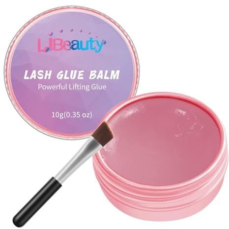 Libeauty Wimpernlifting Kleber, 10g Lash Lifting Kleber, Wimpernlifting Zubehör, Rosen Aroma, Schnell Trocknendes für Wimpern Lifting
