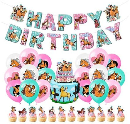 Race Horse Geburtstagsdeko Spirit Geburtstag Luftballons Horse Luftballons Deko Pferderennen Torten Deko Spirit Riding Free Girlande Geburtstag