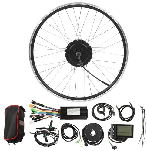 Jodriva for 26 Zoll 500 W Elektro-Fahrradmotor, bürstenloser, getriebeloser Bausatz, E-Bike-Nabenumbausatz, LCD-S866-Anzeige, Frontantriebsgetriebe Elektroroller-Display