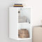 Wandschrank mit Glastüren Weiß 35x37x68,5 cm,Design Schweberegal Weiße Hängevitrine mit Glasfront als Wandregal für mehr Stauraum im Wohnzimmer oder Büro Küchenschränke, Aufbewahrungsschränke, Schließ