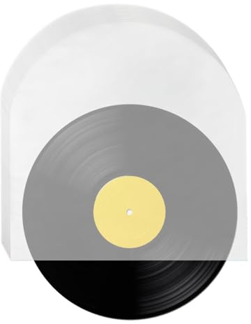 50 Pieces Record Inner Sleeves 7/10/12 Inch LP Vinyl Inner Sleeves Semi-Transparent Anti Static Single Round Record Album Covers | LP Protective Covers| Album Inner Sleeves Anti Static Record Sleeves