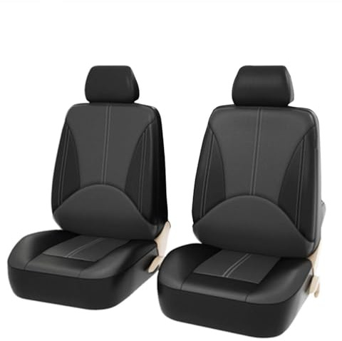 BFRDGE Auto Sitzbezüge, für Renault Kangoo II 2007-2021 2 Sitzbezug Auto Vordersitze,Schonbezug Autositz, Atmungsaktiv Verschleißfest Bequem,B Black Grey