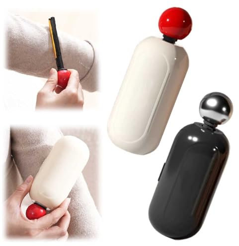 Sticky lint Roller,2 In1 Washable Lint Remover,Reusable Mini Lint Roller Pet Hair Remover,Portable Lint Roller with Hidden Hair Removal Brush (Mixed)