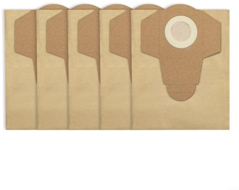 WIIYENA Beutel 20L für Einhell Nass- und Trockensauger für BT-VC 1250S, für TC-VC 18/20 für Li S-Solo, Qualitätspapier, verbesserte Filtration, 5 Stück