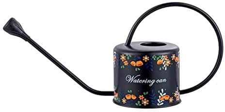 IWENZHKPA Regadera Plantas Regadera De Acero Inoxidable con Asa, Regadera De Caño Largo para Casa, Bonsái, Flor De Jardín Regadera Bonsai(Black)