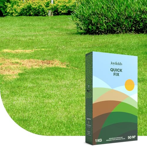 Quick Fix - Rasennachsaat-Samen - 1 kg für 50 m² - Repariert kahle Stellen - Mit Beschichtung für optimale Keimung - Keimt ab 6 °C