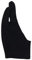 Mikinona 2Pcs Two Finger Curved Artist Gloves Fouling Sketching Gloves Black for Drawing Tablets and Painting Comfortable and Breathable Spandex Material