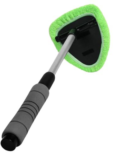 CHILDWEET 1Pc Telescopic Windshield Cleaner Tool with Microfiber Cloth Multifunctional Car Window Wiper Duster for Easy Interior Cleaning and Reachable Areas