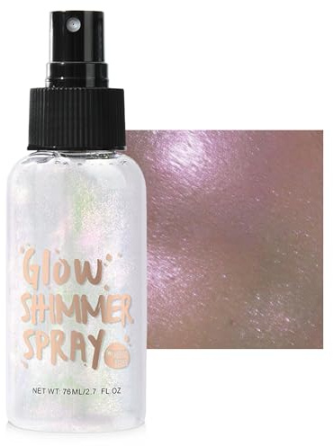 Glitzerspray, Wasserfest Schimmernder Glanz Glitzer Spray Für Gesicht Haare Körper, Ultrafeines Nebel Gleichmäßige Abdeckung Schnellen Body Glitter Make Up Festival Accessoires (05 Silber)
