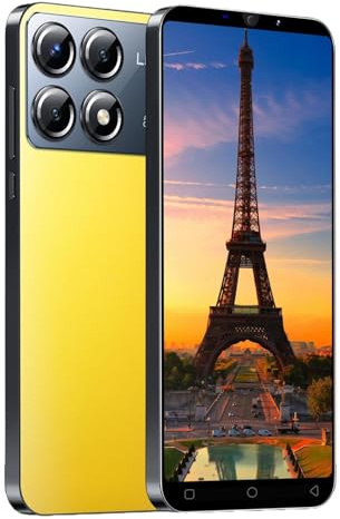 CatCalls X6Pro Mobile Phone, 5.0 IPS Display, 16GB Expandable to 128GB, Dual SIM Free Unlocked, Dual Camera, WIFI/Bluetooth/Face ID Cheap Phone (Yelow)