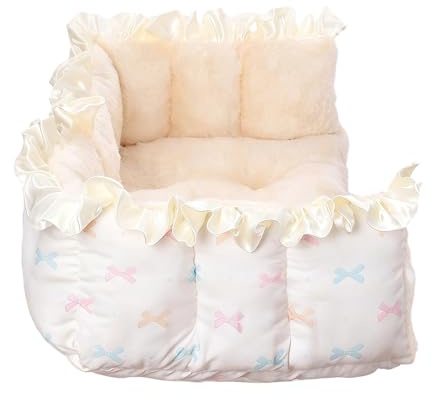 ZEPFJHE Cama cálida para gatos, cojín lavable y nido antideslizante para invierno, cómodo lugar de descanso para gatos
