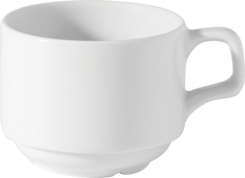 Utopia K322107 Titan Stacking Cup, 7 oz., 20 cL (Pack of 36) | Chip-resistant stacking design offers space-saving storage and reliable everyday performance for commercial kitchens.
