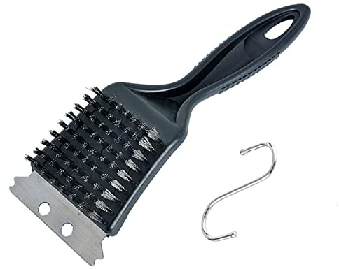 Grillrengörare rengöring grillborstar, borstat i rostfritt stål skrapborste rengöring rengöring BBQ grill för enklare och effektiv rengöring