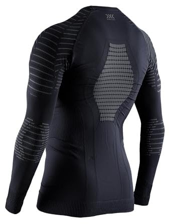 X-Bionic Herren Invent 4.0 Shirt Round Neck Long Sleeves Men, Black/Charcoal, M