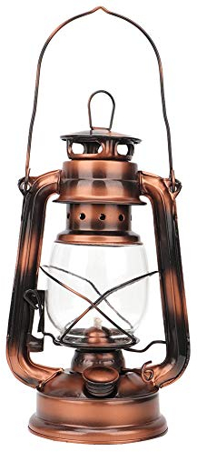 HERCHR Sturmlampe Öl, Öllampe Camping, Nostalgische Petroleum-Sturmlaterne mit Glaskolben, Vintage Kerosin Laterne Dekoration Geschenk