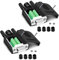 ANMBEST 2PCS Female VGA Solderless Quick Connector 16mm Thinner 3+9 DB15 3Row Serial Plug to 15-pin Port Terminal Female Adapter Breakout Board Compatible with VGA 3+7/3+6/3+6/3+4/3+2