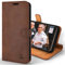 Snakehive - Funda Tipo Cartera de Piel auténtica Compatible con Samsung Galaxy S22 5G | Porta Tarjetas, antigolpes, Funda imantada, función Soporte, diseño Vintage, Color marrón