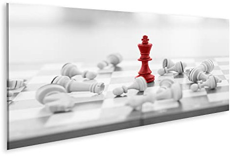 islandburner Bild auf Leinwand Schach Business Konzept Führer & Erfolg Wandbild Poster Kunstdruck Bilder