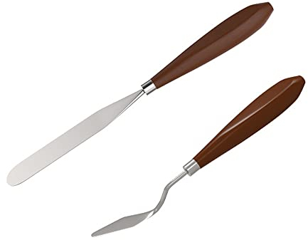 3D Druck Entfernung Werkzeug Spachtel-Set aus Edelstahl, 2 Modelle Spachtel, Palettenmesser, Farbenmischer für 3D-Druck-Arbeiten 1 oder 2 Stück