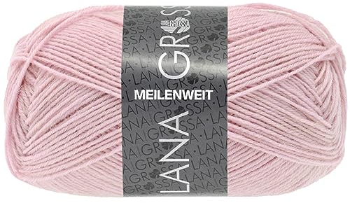 LANA GROSSA Meilenweit 50g | Sockenklassiker, waschmaschinenfest | Handstrickgarn aus 80% Schurwolle & 20% Polyamid | 50g Wolle zum Stricken & Häkeln | 210m Garn FB1404