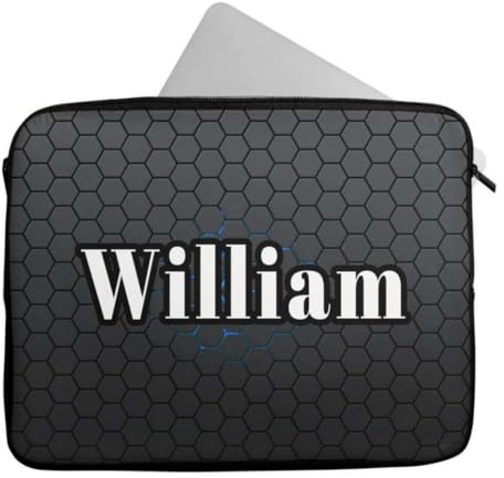 Personalised Any Name Football Design Laptop Case Sleeve Tablet Bag Chromebook Gift 1738 (14-15 inch)