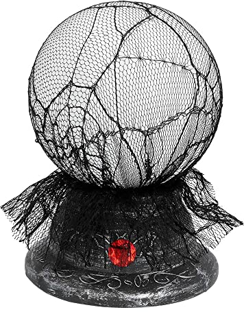 Boland 73050 - Interaktive Kristallkugel, Größe 19 x 13 cm, magische Kugel mit Licht und Sound, inkl. Batterien, Dekoration, Deko-Objekt, Halloween, Karneval, Mottoparty