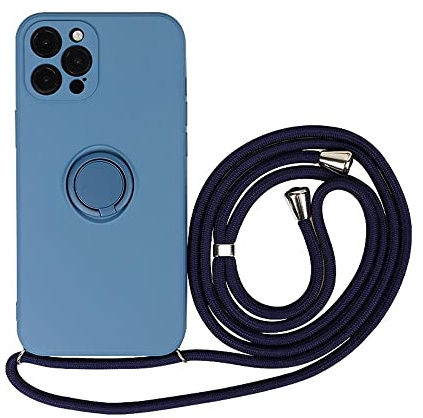 Rokmym Handykette Hülle für iPhone 11 Pro Max Necklace Hülle mit 360 Grad Ring Ständer Handyhülle für iPhone 11 Pro Max für zum Umhängen Silikon Schutzhülle TPU Case Cover für iPhone 11 Pro Max