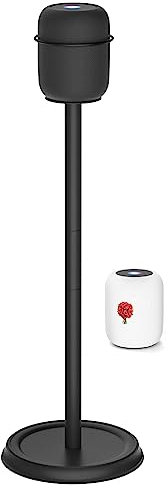 Dinghosen Speaker Stand for HomePod 1st and 2nd Generation Stand with Dust-Proof Cover and Speaker Cable Clips - Floor Speaker Stands for HomePod Speaker Stand, Black