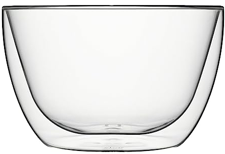Villeroy & Boch Vivo CY0309 18 cm Double Walled Bowl - Borosilicate Glass Serving Bowl, Dishwasher Safe, Extremely Heat Proof and Scrape Resistant, Ideal for Cereal and Serving Salads