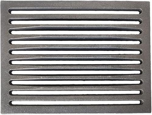 Lunaway Grille en fonte pour cendres | Dimensions : 29,3 x 21,5 cm | Épaisseur 1 cm, épaisseur centrale 1,8 cm | Conpatible avec poêles et cheminées à bois ou granulés