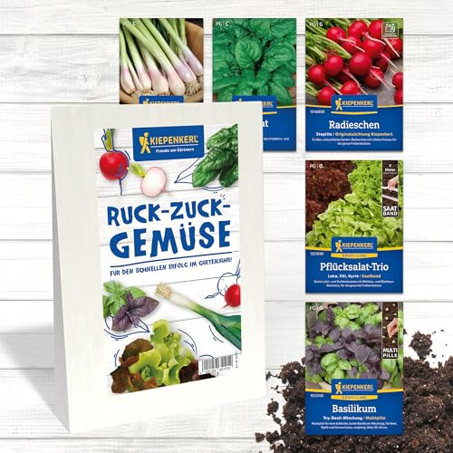 Kiepenkerl Saatgut-Set Ruck-Zuck-Gemüse 65101, Gemüsesaat