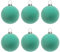 6 stück kunstoff Velvet weihnachtskugeln samt blau Grun Teal 6cm für osterdeko Ostern deko Tishdeko Frühlingdeko (Cyan)