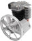 Kompressor Aggregat 2 Zylinder Kompressor - Luftkompressor-Pumpenkopf mit Schalldämpfer - 960RPM Luftkompressor-Kopf mit Riemenscheibe für Branchen wie Elektronik, Maschinenbau