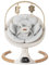 Columpios de bebé Monamii para bebés, columpio infantil Bluetooth con altavoz de música, 5 velocidades y control remoto, uso en interiores y exteriores (beige)