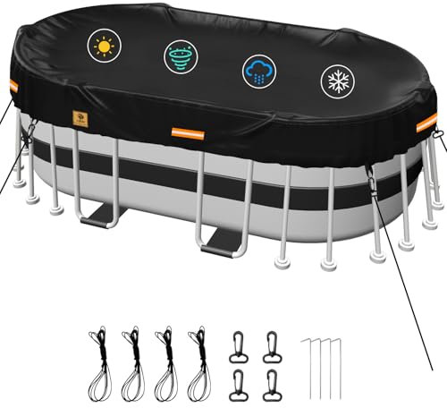 Aibiley Bâche de piscine carrée 7x10