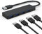 USB Hub, 4 Port Ultra-Slim USB 3.0 Data USB Extension Hub Multiport Adapter USB Splitter Portable High-speed Expansion Data Transfer for Macbook, iMac, Laptop, PC, TV, USB Flash Drives, Mobile HDD