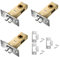 3 PCS Tubular Mortice Latches, 45mm Door Lock Bolts Internal Door Lock Mortice Latch Mortice Latch Polished Chrome for Sprung Lever Door Handles