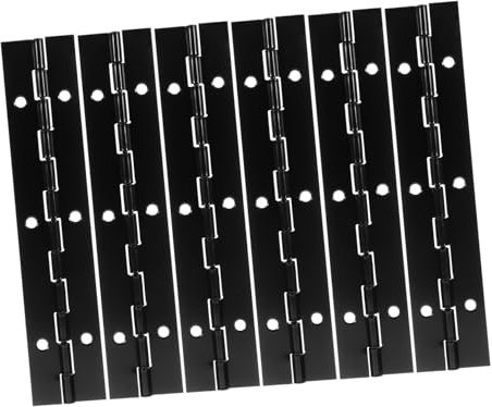 Mobestech 6pcs Heavy Duty Piano Hinges Continuous Door Hinges for Cabinets Boats and Furniture Opening Thickness Iron Construction Screws