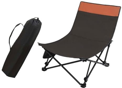 PLHBVDFWE Camping Chair Beach Chair Portable Heavy Duty Chaise Longue Folded Chair Lounge Chair for Sports Patio Outdoor Picnic Fishing, Beige