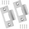 2PCS Door Strike Plate, Strike Plate Silver Door Latch Strike Plate, 70 MM X 40 MM Stainless Steel Door Latches for Internal Door Strike Plate
