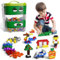 STEM MATCH Bausteine Spielzeug Set für Kinder 4 Jahre, 181 Stück Bauklötze Brick mit Blöcken Sortierer Box, Kompatibel mit den meisten Marken von Blöcken, Grundlegendes STEM-Spielzeug Geschenk (Grün)