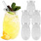 WANDGU 6 vasos de piña: 400 ml, vasos de cóctel transparentes con relieve de piña, reutilizables, vasos de jugo, vasos de zumo transparentes en verano, perfectos para el hogar, restaurantes y fiestas