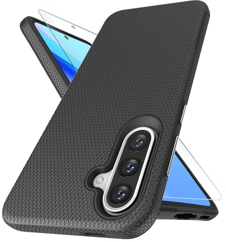 Case Collection for Samsung Galaxy A36 5G / A56 5G Case and Screen Protector, Dual Layer Shockproof Drop Protection, Military Grade Rugged Matte Cover for Samsung A36 / A56 Phone Case Black