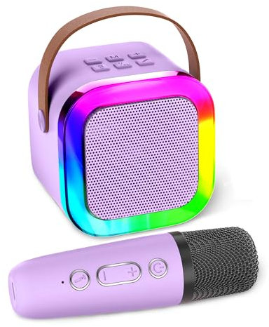 Aplsinvivi Micrófono portátil de 1 micrófono, Color Morado