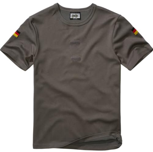 BWuM Bundeswehr Tropenshirt mit Flaggen & Klett, Größe:13 (7XL), Farbe:Grau