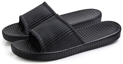 Lily Zone Sliders Mens, Men's Shower Slippers, Non-Slip Beach Pool Slide Sandals Bathroom House Shoes for Men